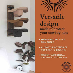Ryker Ranch decorative magnetic horseshoe detail on hat rack