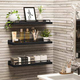 RYOFOBETTO bathroom wall shelves installation with hardware.