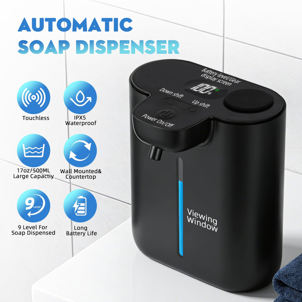 RYTOXILO 9-level output control lets you customize liquid flow.