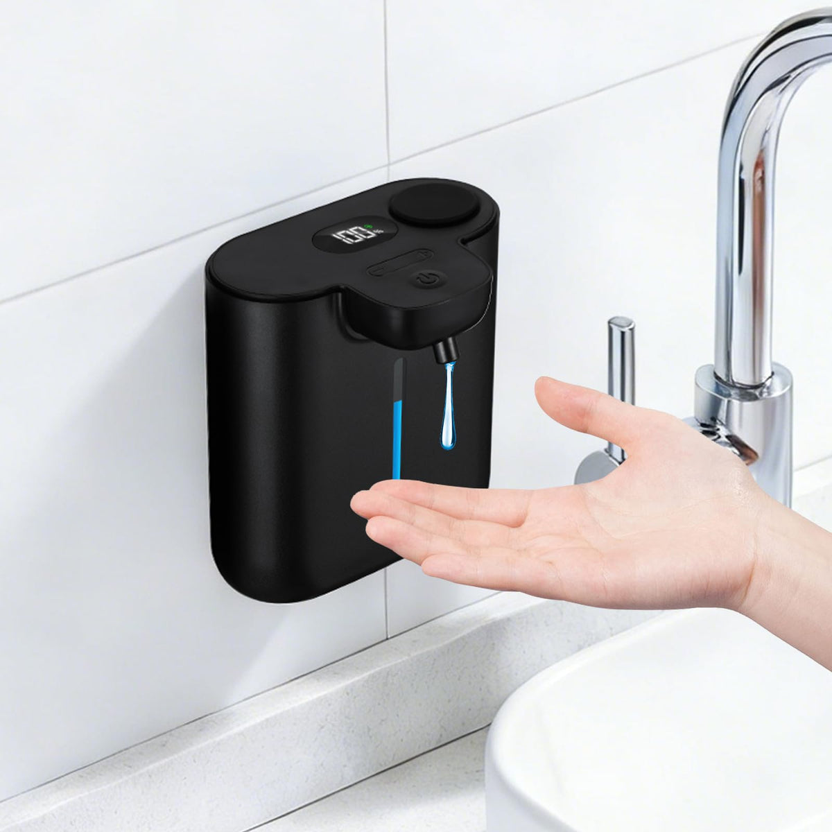 RYTOXILO automatic soap dispenser wall-mount with touchless sensing for hygienic hands-free access.