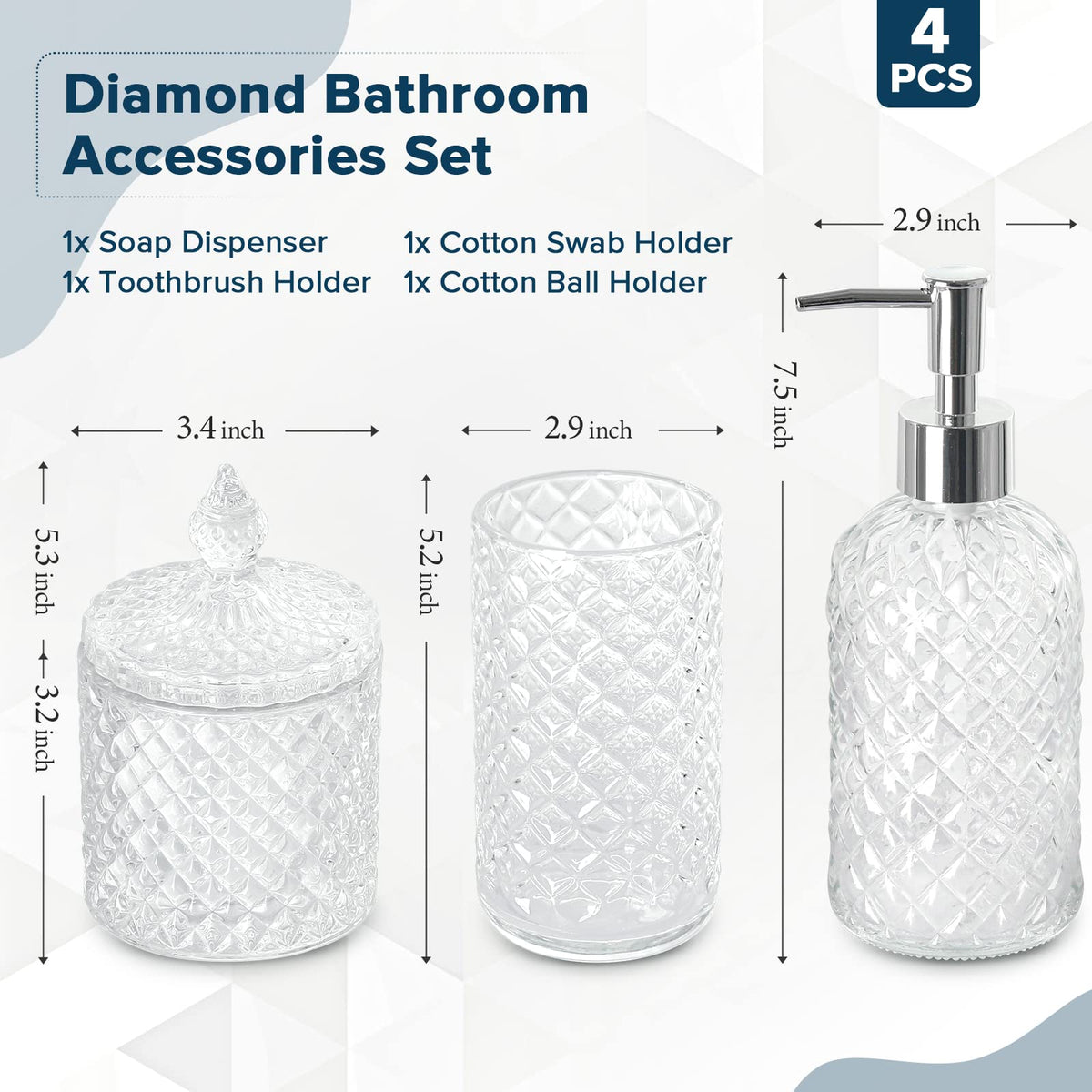 RYTOXILO diamond-pattern toothbrush holder keeps brushes organized and accessible.