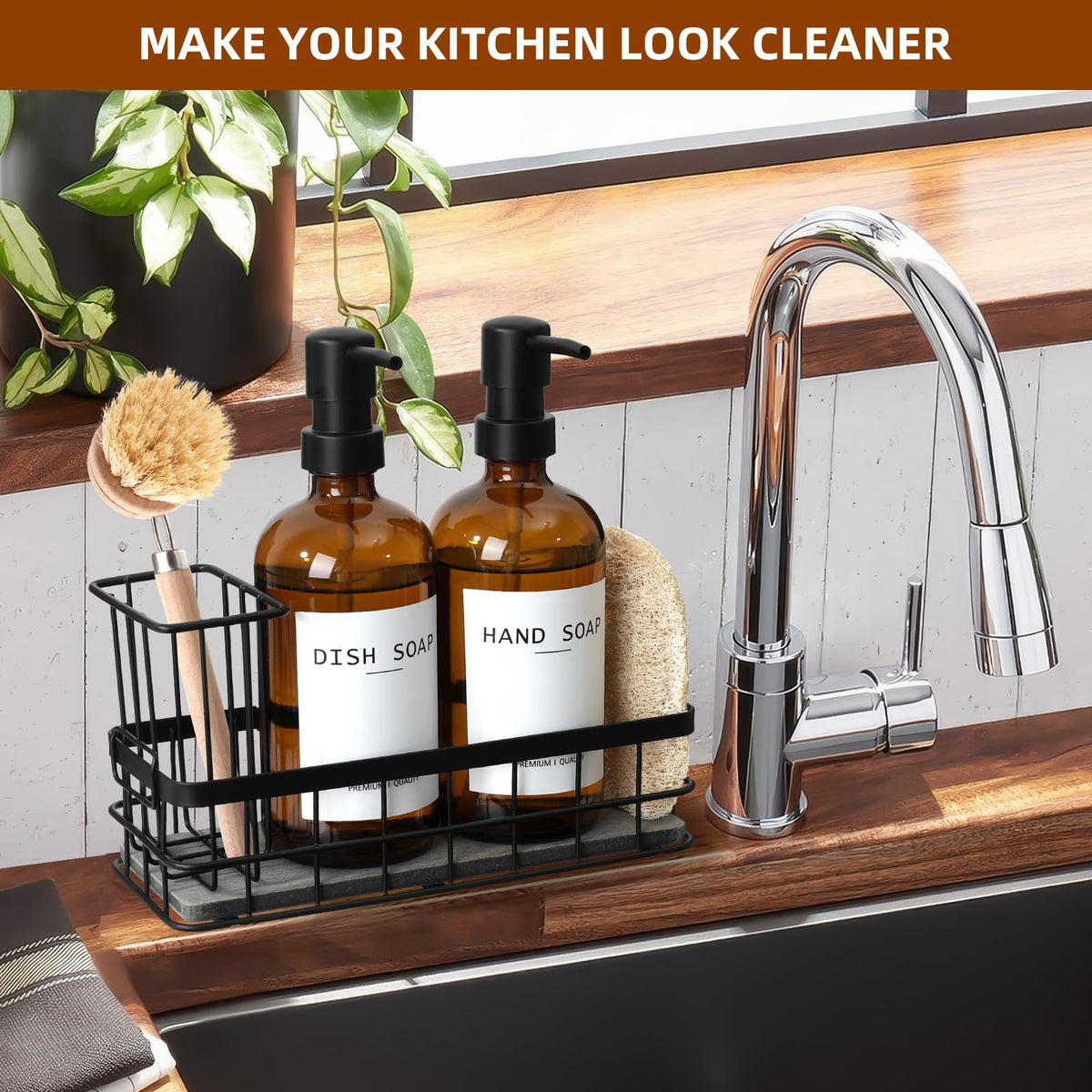 RYTOXILO loofah sponge included for gentle cleaning of dishes and surfaces.