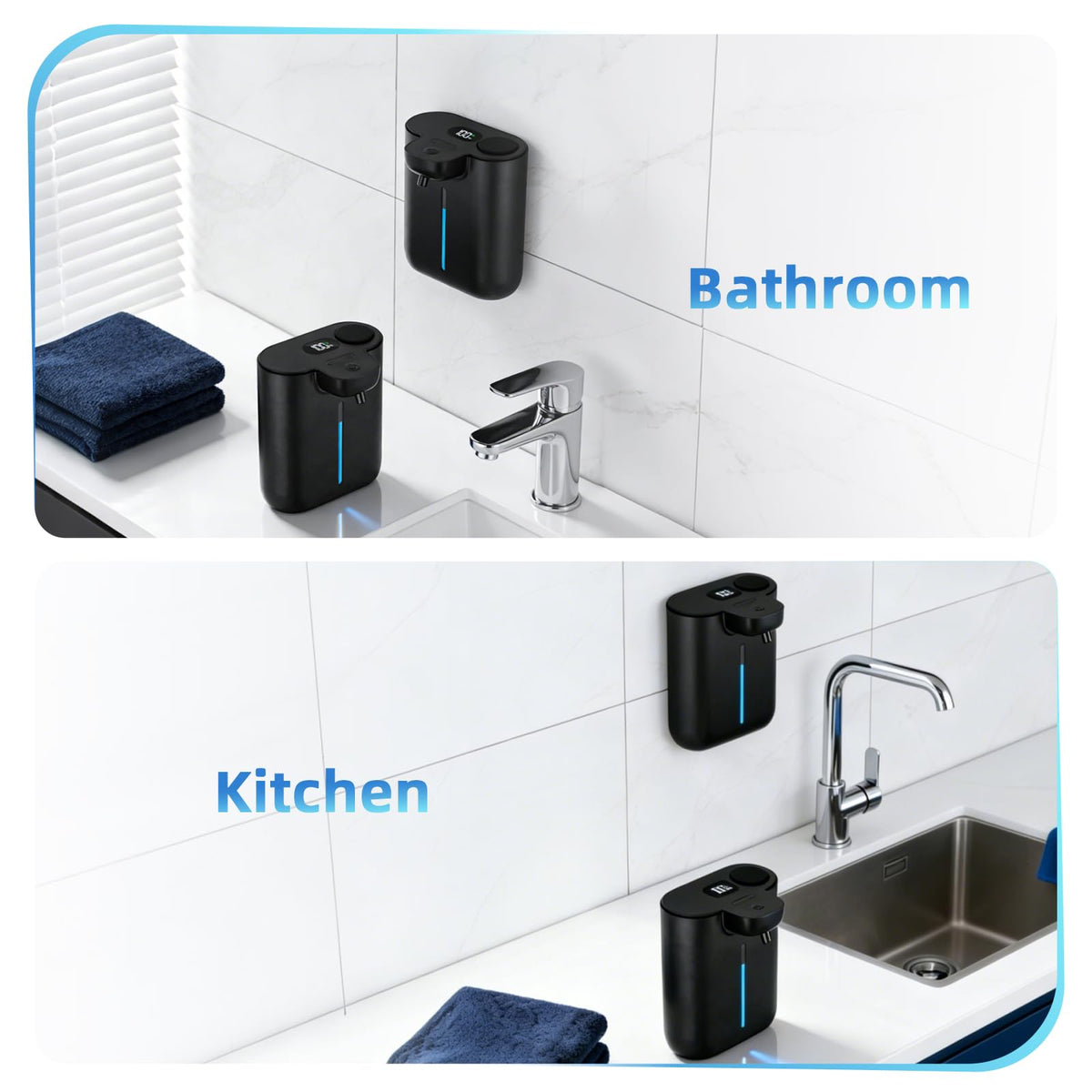 RYTOXILO matte black finish suits any bathroom or kitchen.