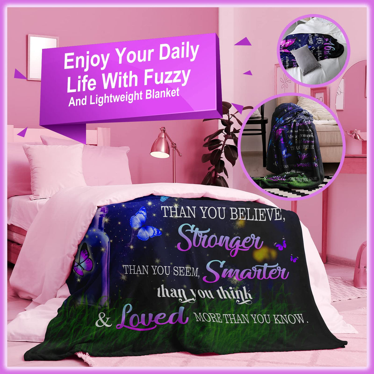 Ryubein Gift-ready blanket with elegant birthday design