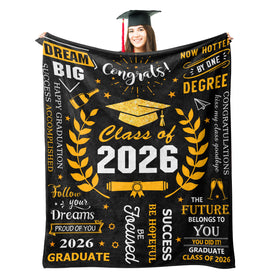 Ryubein graduation blanket print design for cozy study moments.