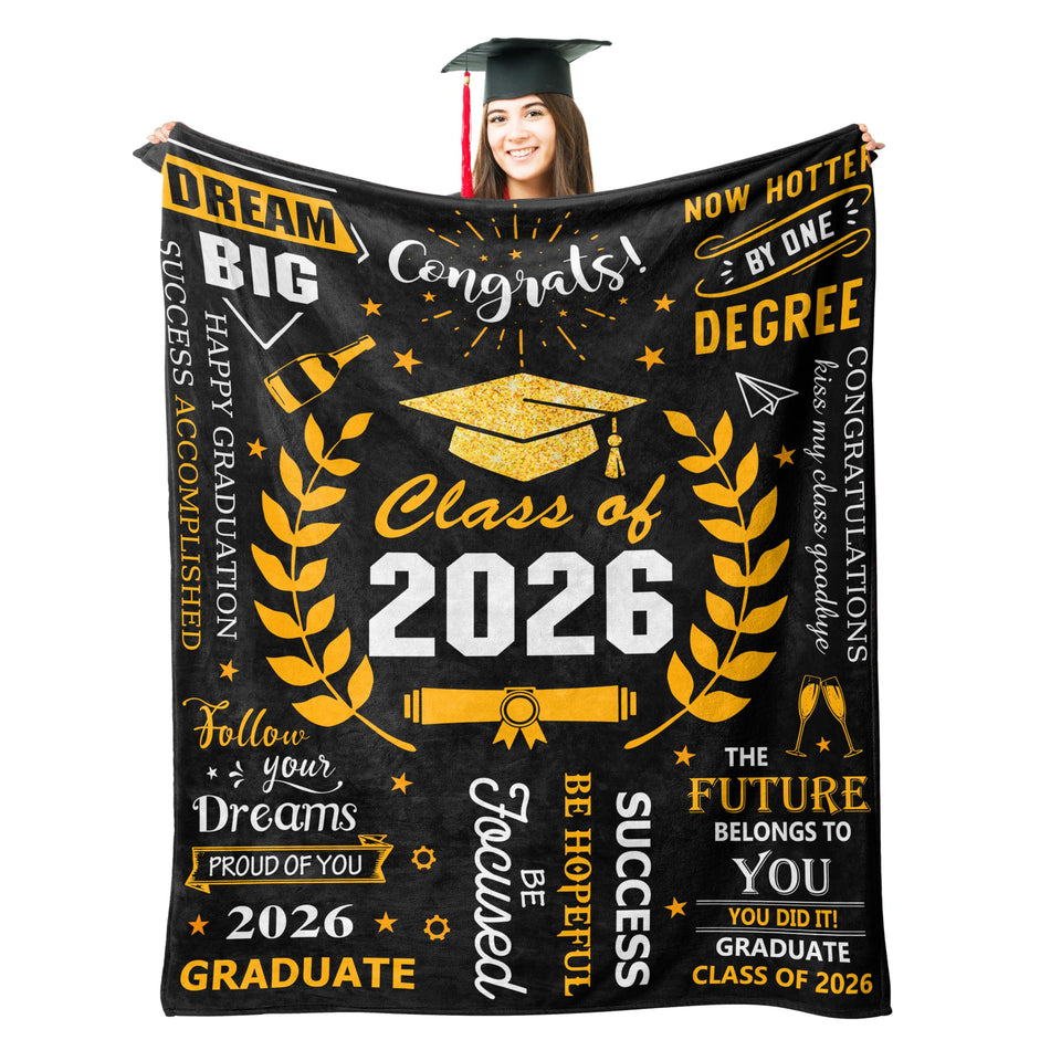 Ryubein graduation blanket print design for cozy study moments.