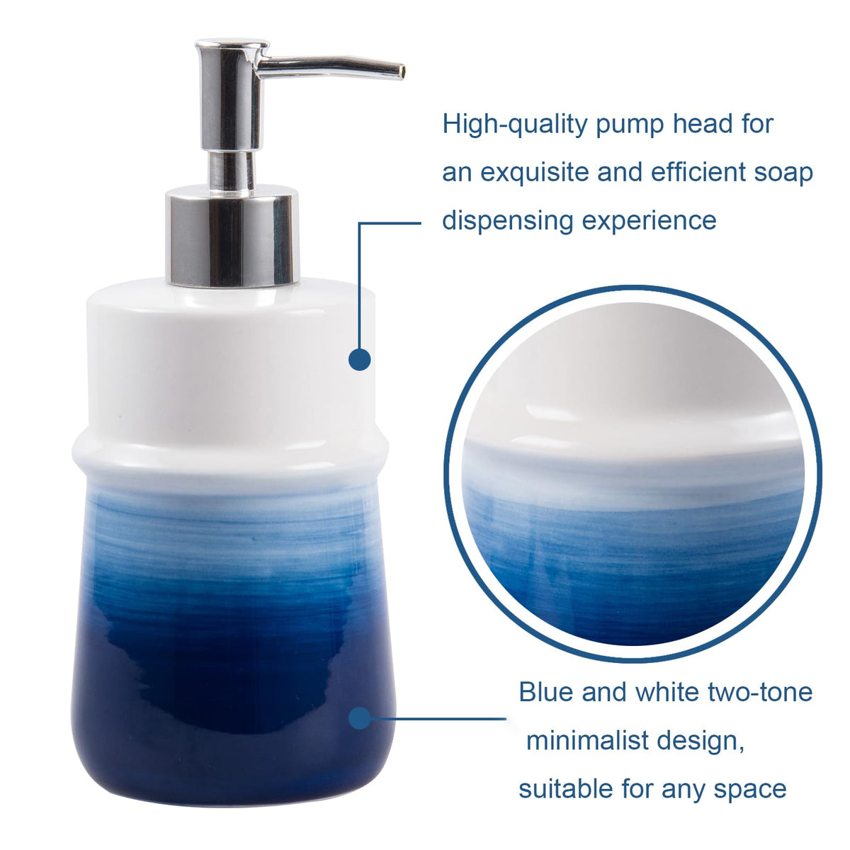 RZCNC navy blue soap dish adds a stylish non-slip surface