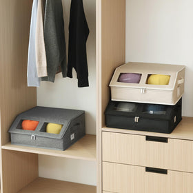 RZMAYIS hat storage with clear PVC window for quick visibility.