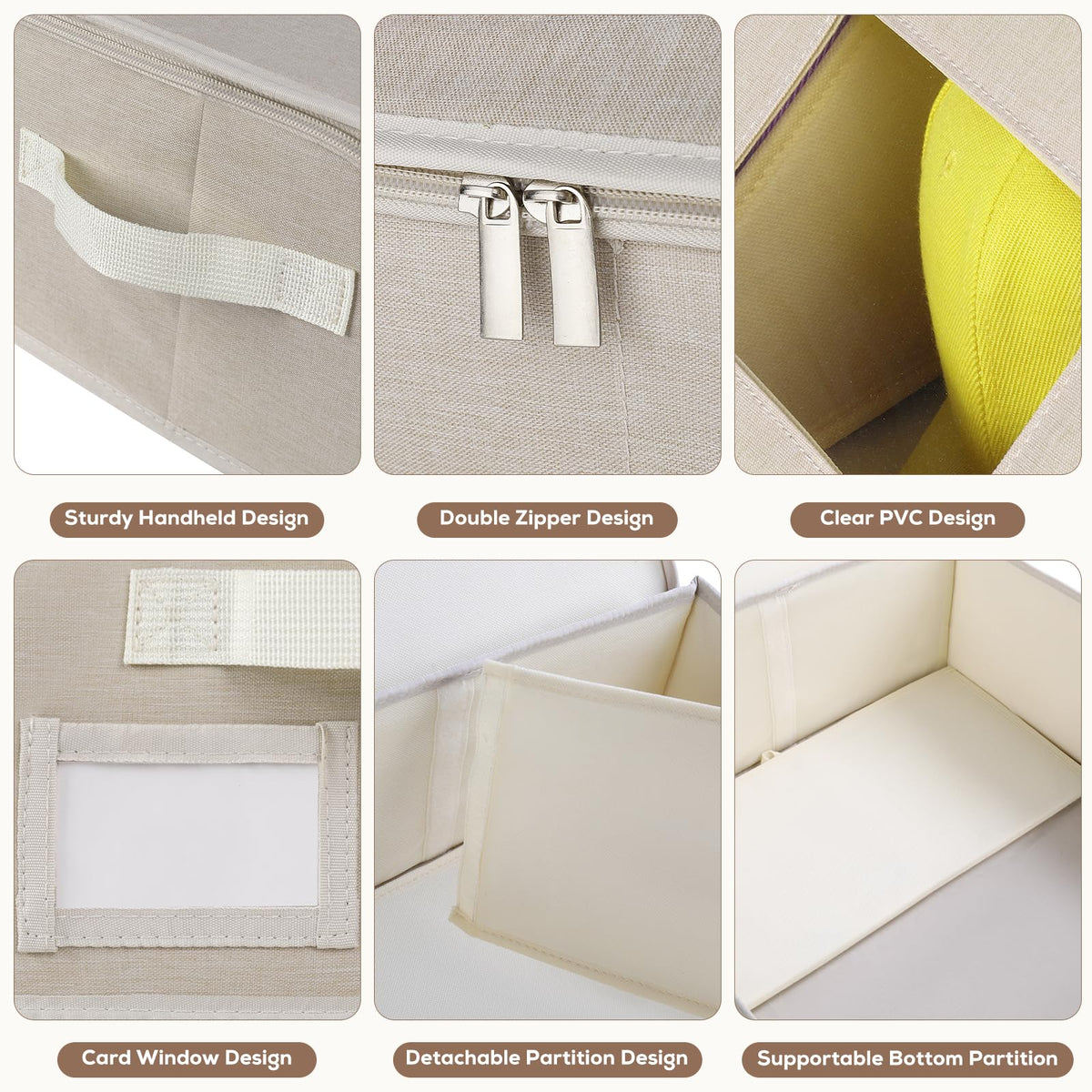 RZMAYIS hat storage 2-pack beige, travel-ready, keeps hats neat.