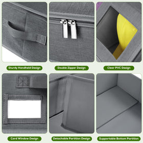 Fold-flat design saves closet space when boxes are empty and not in use