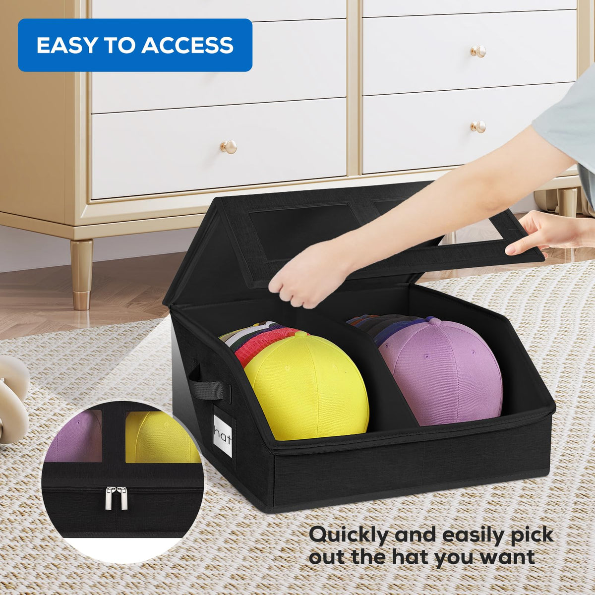 RZMAYIS versatile storage for hats, toys, and seasonal items.