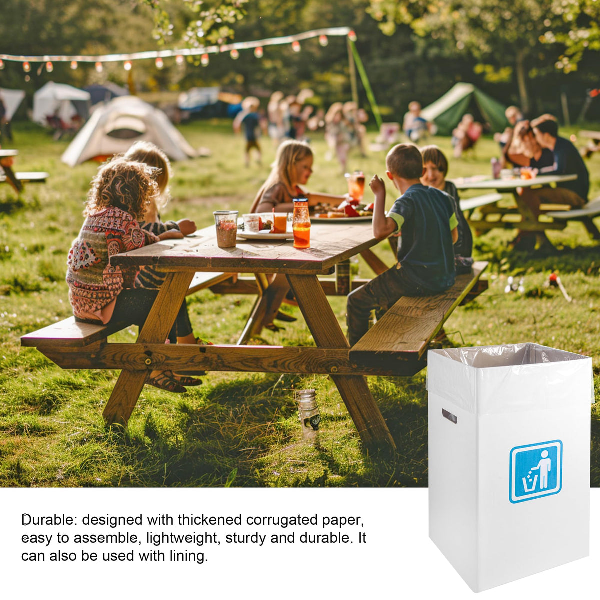 rzoixuur heavy-duty cardboard construction stands up to busy events