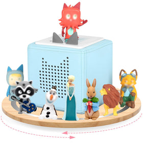 RZYLKA 360° Tonies turntable display keeps figures organized and accessible.