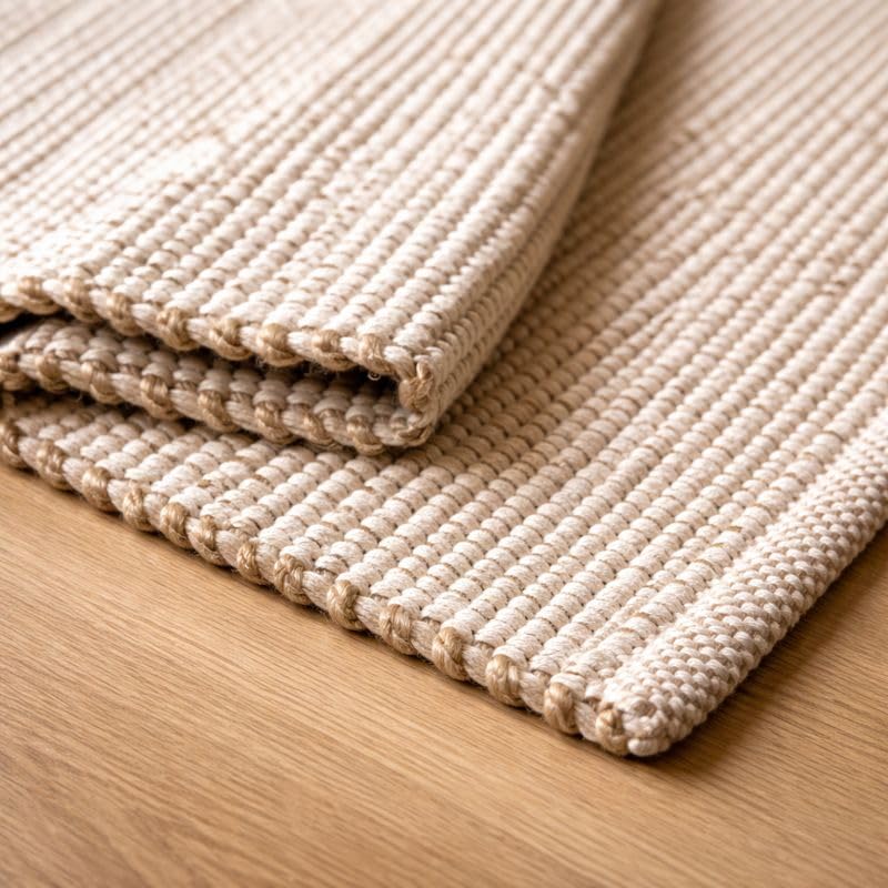 S & L Homes handwoven rug texture close-up highlights natural fibers for durable decor