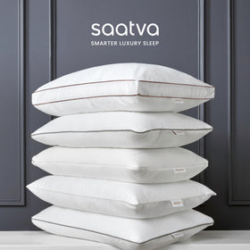 Saatva machine-washable cover keeps pillow fresh and hygienic.