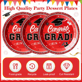 Sabary disposable graduation plates suitable for indoor or outdoor celebrations