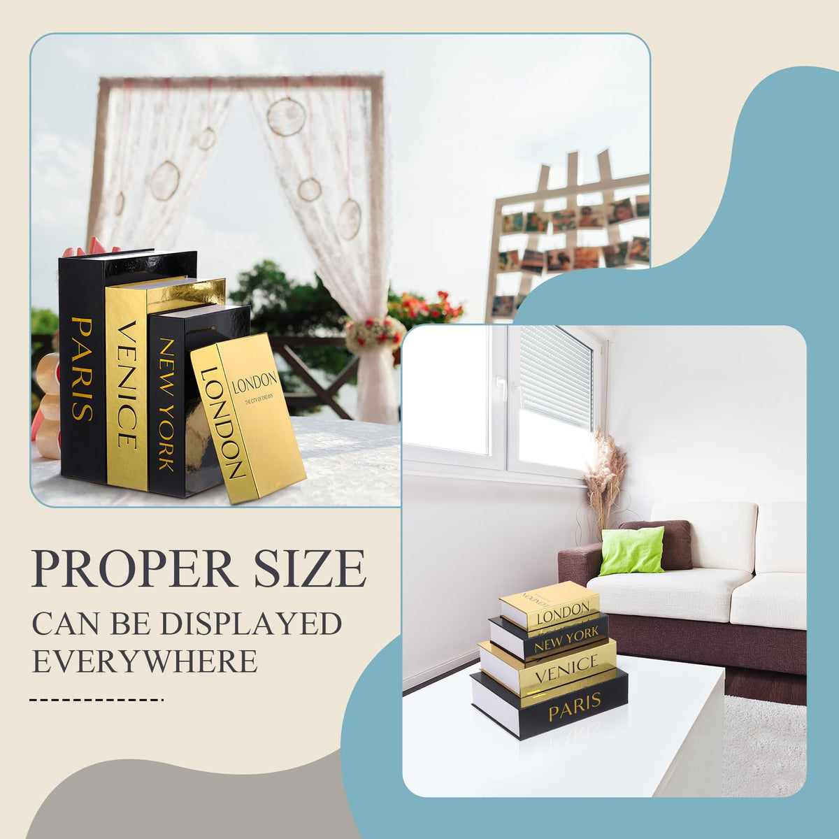 Sabary faux books for stylish storage on living rooms and offices