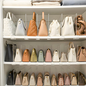 Non-slip base protects shelves from scratches and slips.