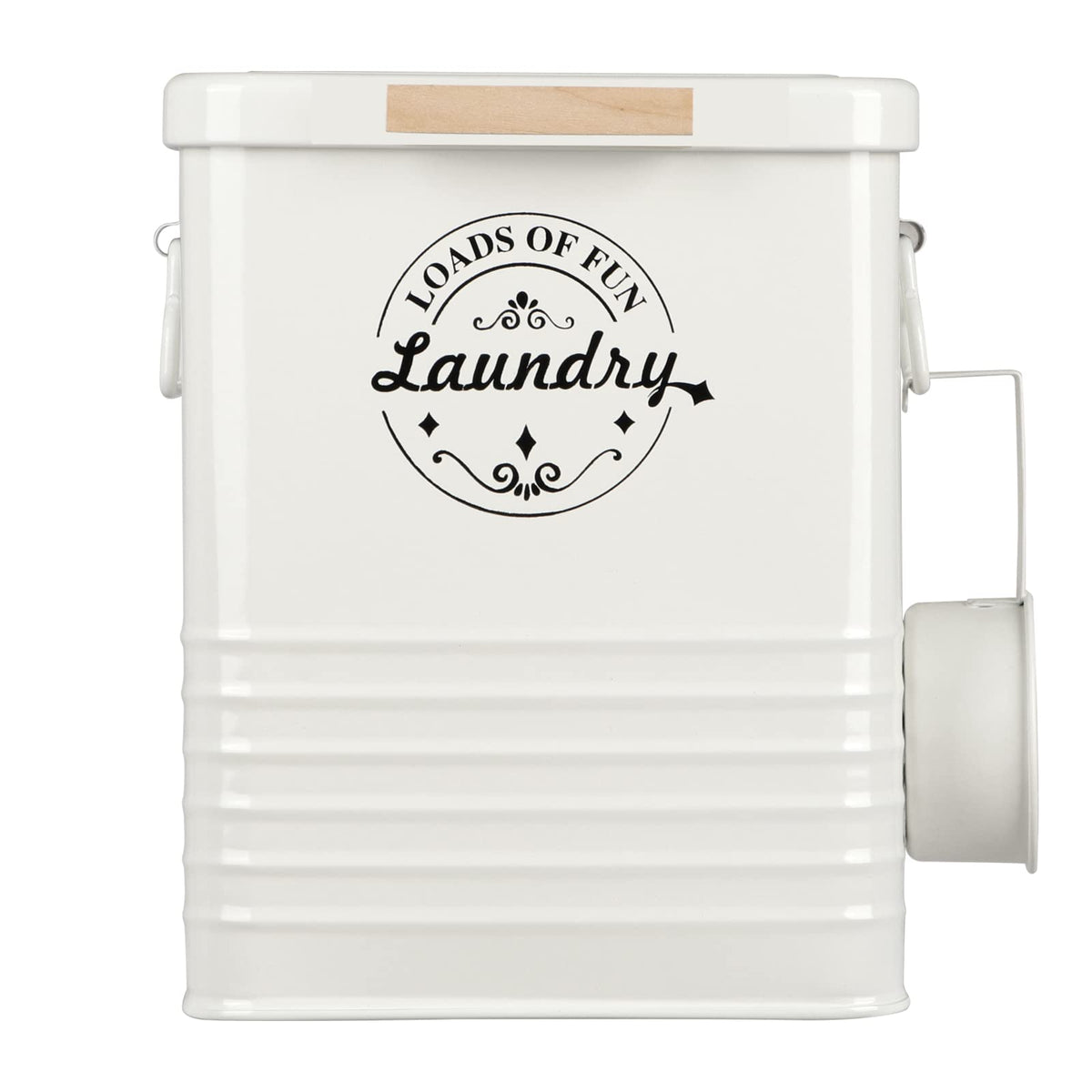 SACREDDAY powder container with lid for organized laundry storage and easy powder access