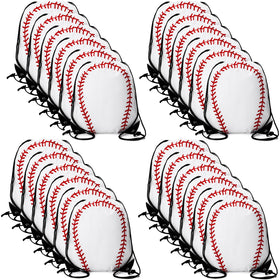 Sadnyy baseball drawstring bag front view with white background and red pattern, ideal as team gifts