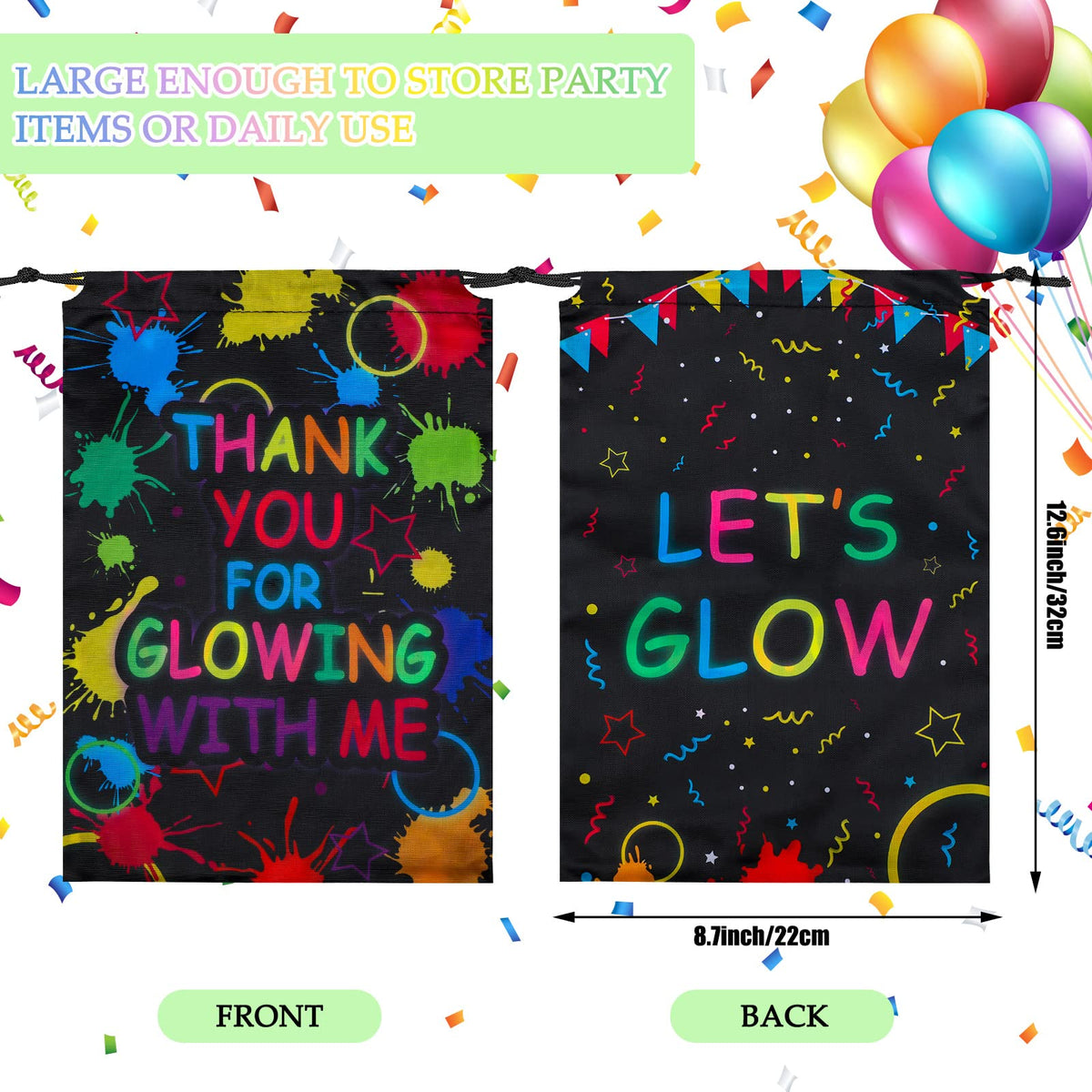Sadnyy lets glow pattern closeup shows bright printing on sturdy fabric
