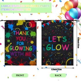 Sadnyy lets glow pattern closeup shows bright printing on sturdy fabric