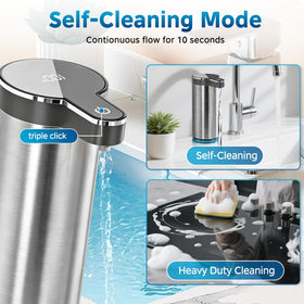 Saertiloki self-cleaning feature image highlights low maintenance and clog prevention.