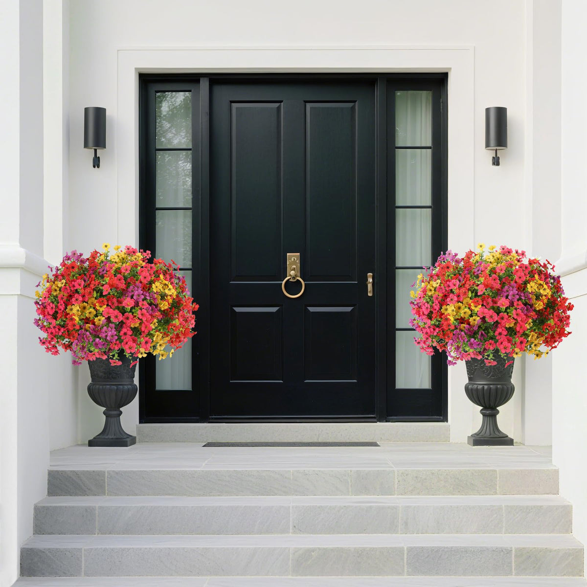 SAEUYVB purple arrangement demonstrates UV resistance for long-lasting outdoor use