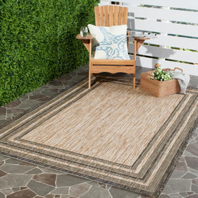 Safavieh Courtyard CY8475 rug top view shows outdoor durability and style.