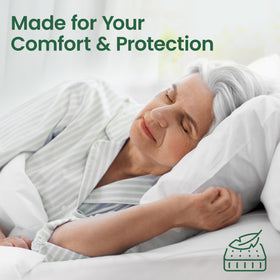 SafeRest noiseless protector preserves breathability for quiet, comfortable sleep.