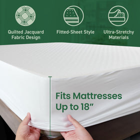 SafeRest Sleepure bamboo-viscose surface, breathable and soft against skin for restful nights.