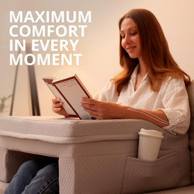 SafeSprings laptop pillow expands workspace for gaming, reading, and streaming