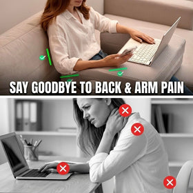 SafeSprings laptop pillow includes two washable covers for easy cleaning