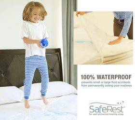 SafeRest pillow protector machine washable and dryer safe on low heat