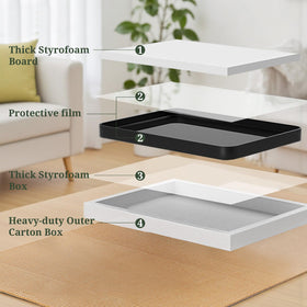 SageNest mirror with horizontal and vertical hanging options for flexible placement.