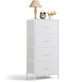 SageNest nightstand with 4 drawers and wooden top for compact bedroom storage