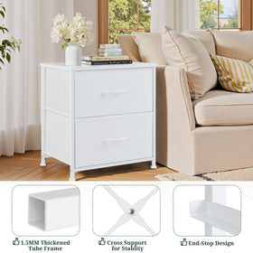 SageNest nightstand with adjustable feet helps balance on uneven floors.
