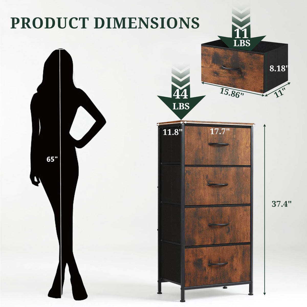 SageNest breathable fabric drawers glide smoothly for easy access