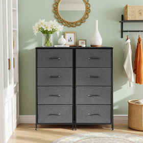 SageNest nightstand four fabric drawers for organized closet or bedroom storage.