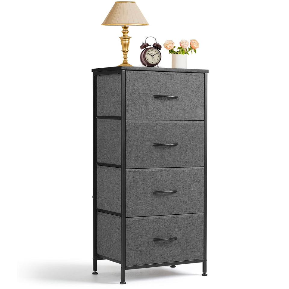 SageNest nightstand with wooden top and steel frame, ideal for durable bedside storage.