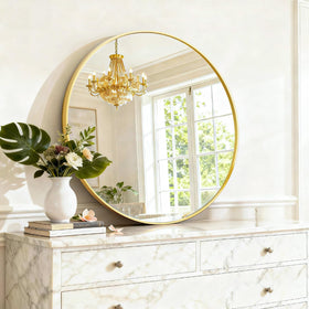 SageNest versatile round mirror complements modern, farmhouse, and minimalist interiors.