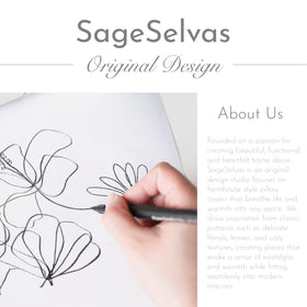 SageSelvas double-sided floral print pillow cover for versatile styling