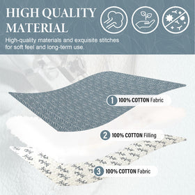 SahSahCasa natural cotton filler provides soft breathable warmth.