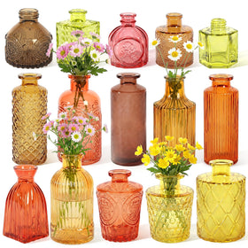 Saiguomi gold bud vases centerpieces with warm autumn glow for tables