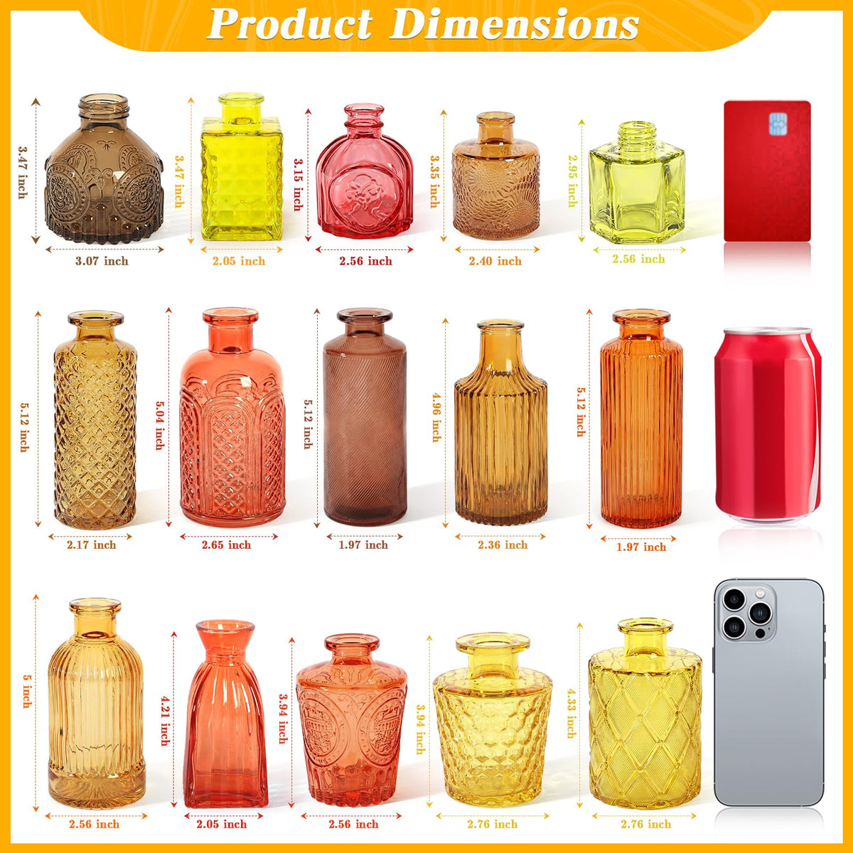 Saiguomi gold glass vases with striped pattern add rustic charm to display