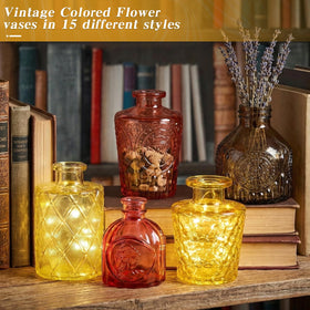 Saiguomi textured gold bud vases collection highlighting ribbed patterns for depth