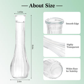 Saiguomi ribbed clear vase highlights roses for weddings