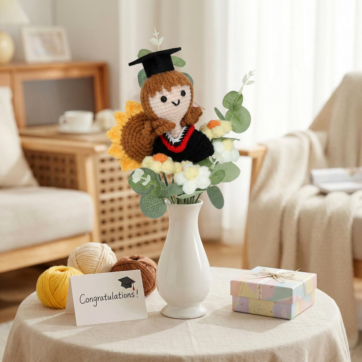 Saiguomi orange yellow colorway emphasizes an uplifting graduation theme