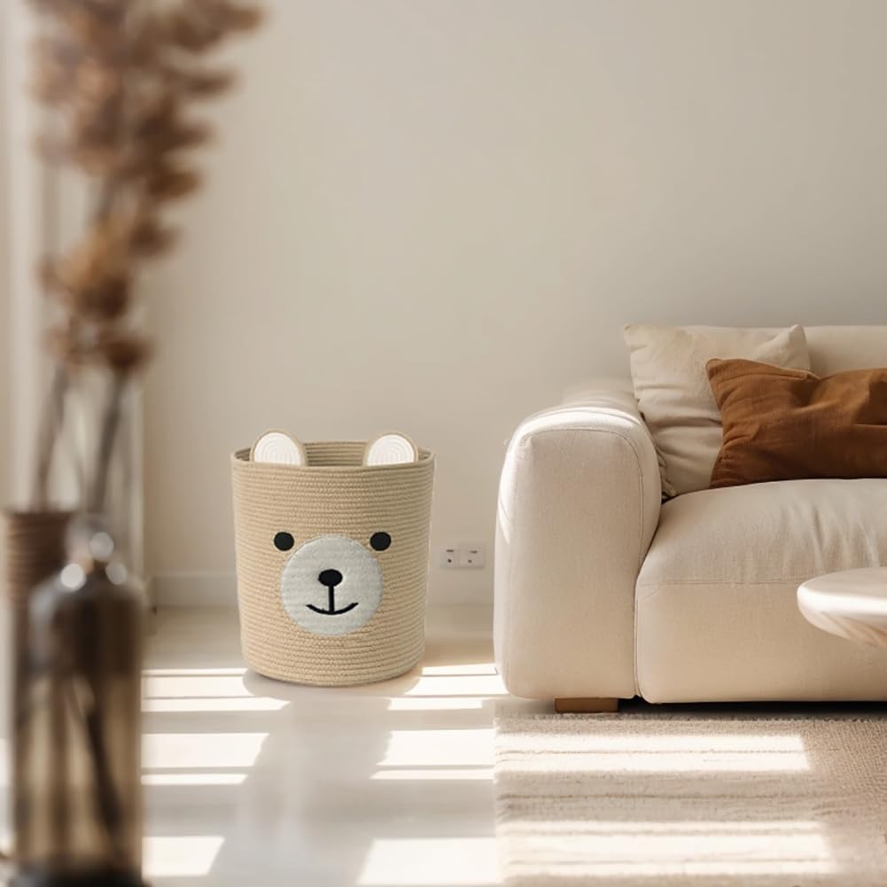 Saiiwnn Bear Basket features kid-friendly design for independent storage