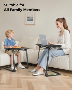 SAIJI Foldable TV Tray supports dining, laptop work, crafts, and more.